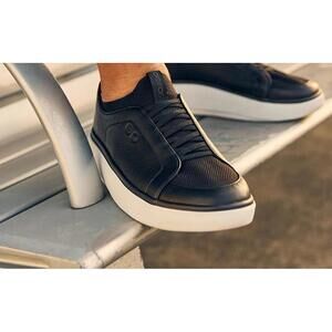 Oofos Men’s Club+ Size 14 Black $140 MSRP Leather